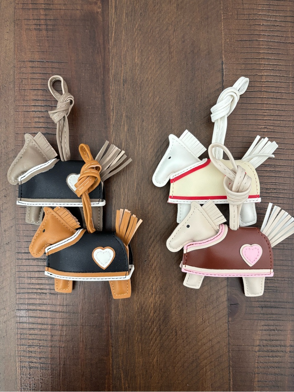 Horse Bag Charms Set of 4 Equestrian Purse Keychain Accessories